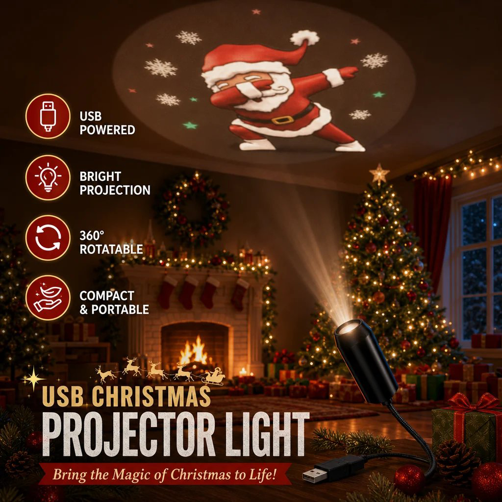 ✨HD Christmas Projector – 10 Festive Scenes