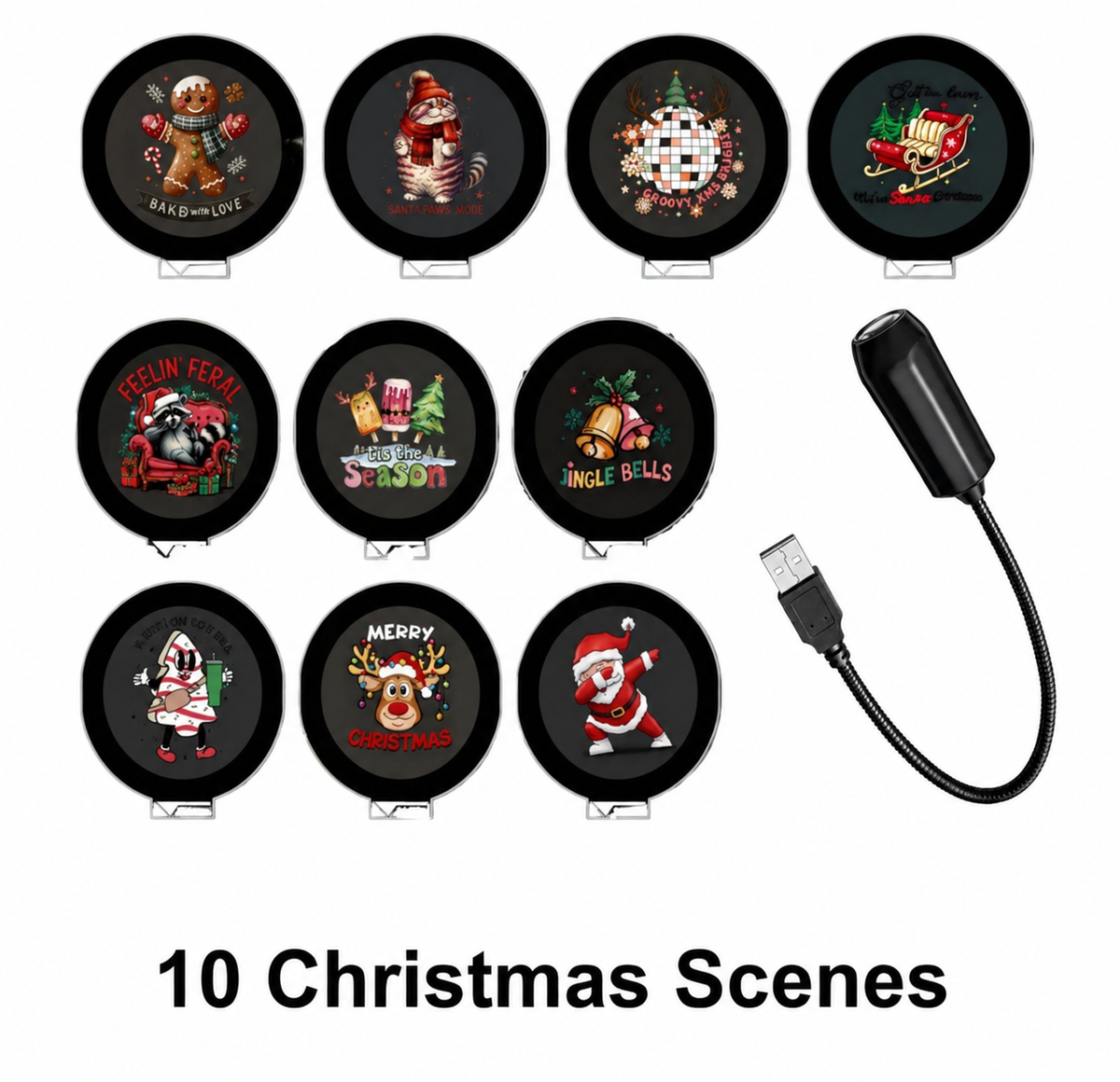 ✨HD Christmas Projector – 10 Festive Scenes