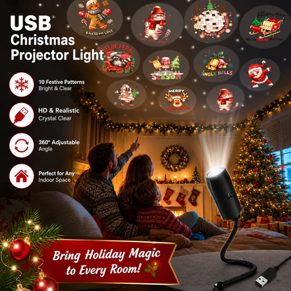 ✨HD Christmas Projector – 10 Festive Scenes